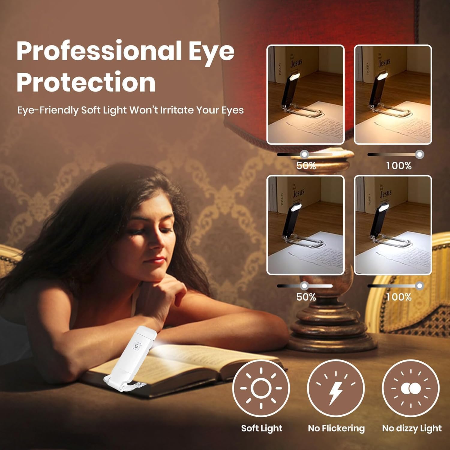 Rechargeable Clip Book Reading Light - Image 3