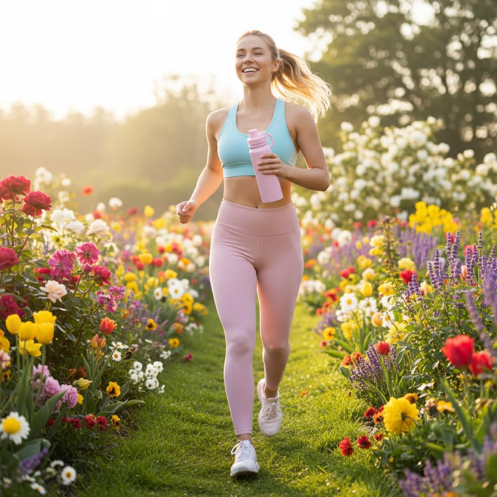 Stainless Steel Water Bottle 1000 ml (Pink) - Image 4