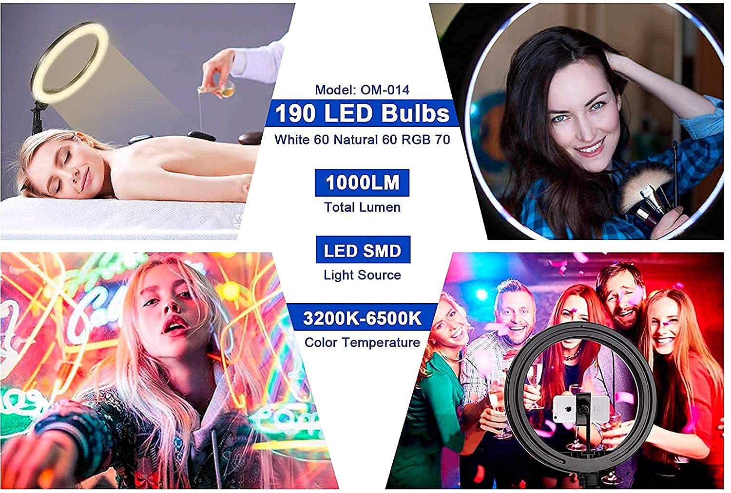 10" inch RGB Ring Light with "7" Feet Tripod Stand for Phone - Image 3