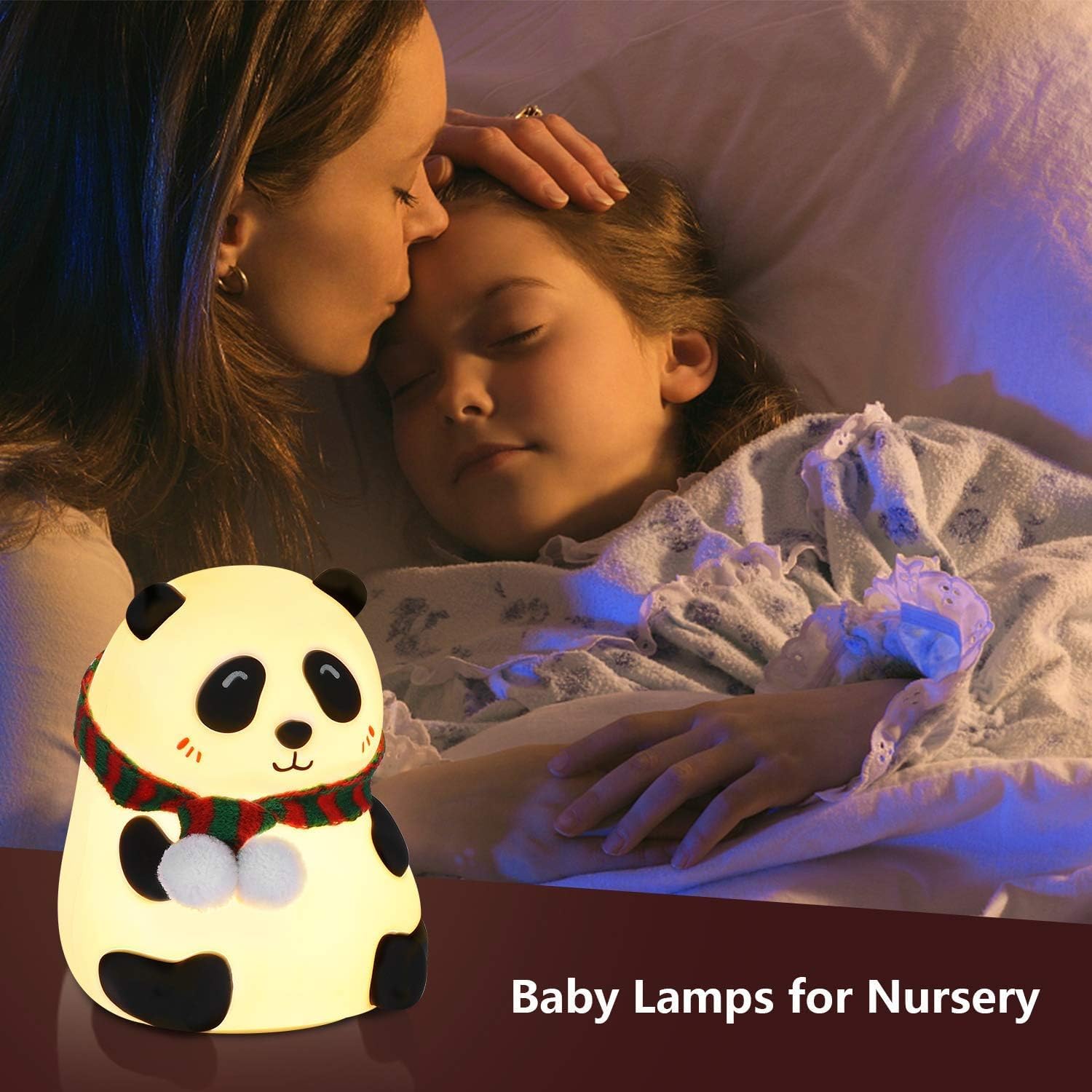 Rechargeable & Color changing Cute Silicone Panda Night Light Kids Lamp - Image 2