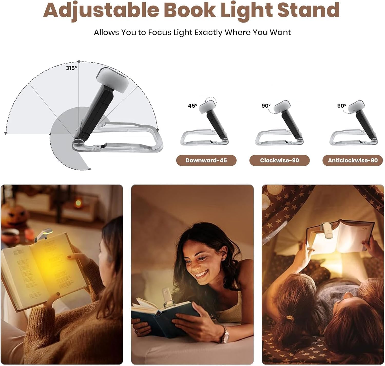 Rechargeable Clip Book Reading Light - Image 6