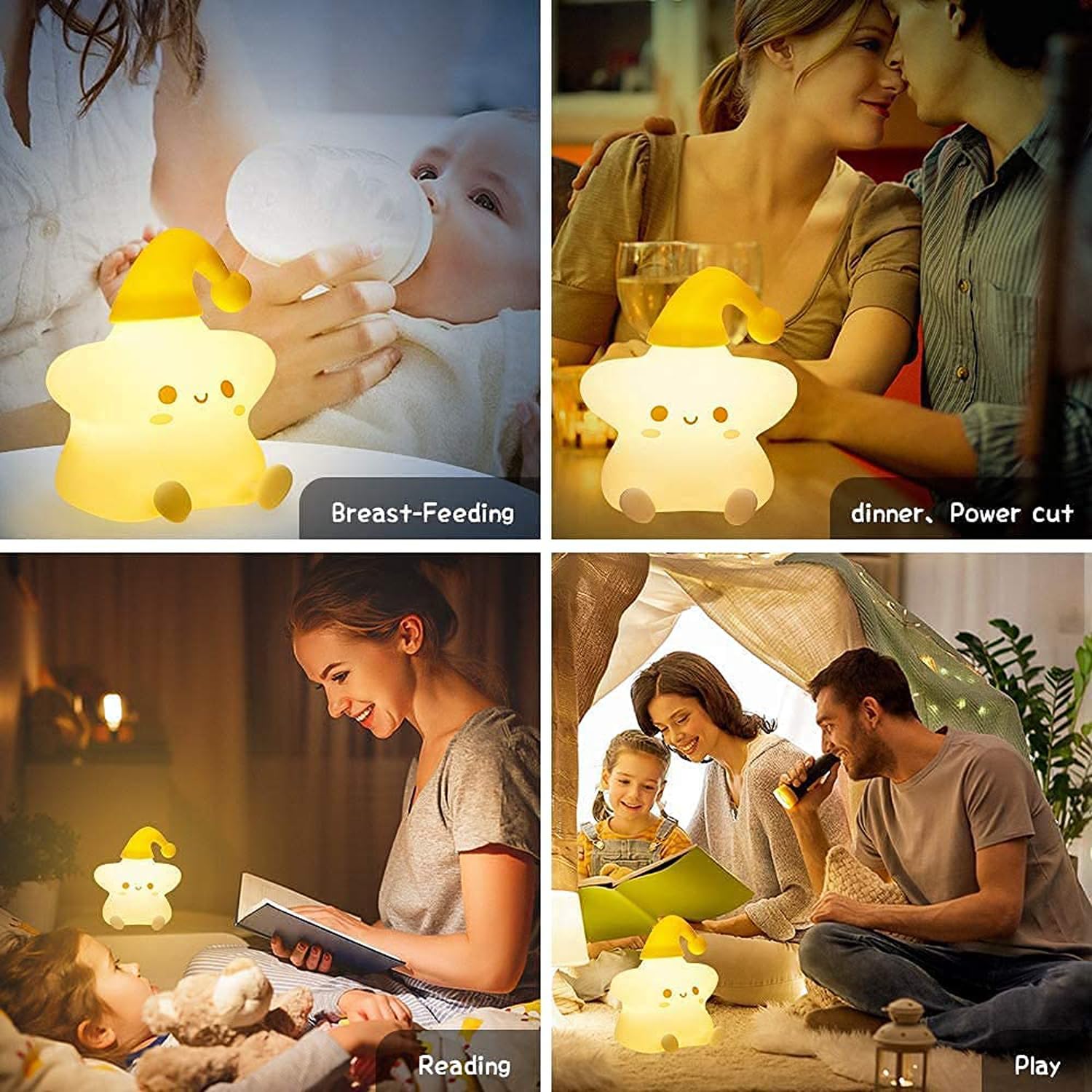 7 Color Changing Silicone Star Night Light for Kids Bedroom and Gifting - Image 2