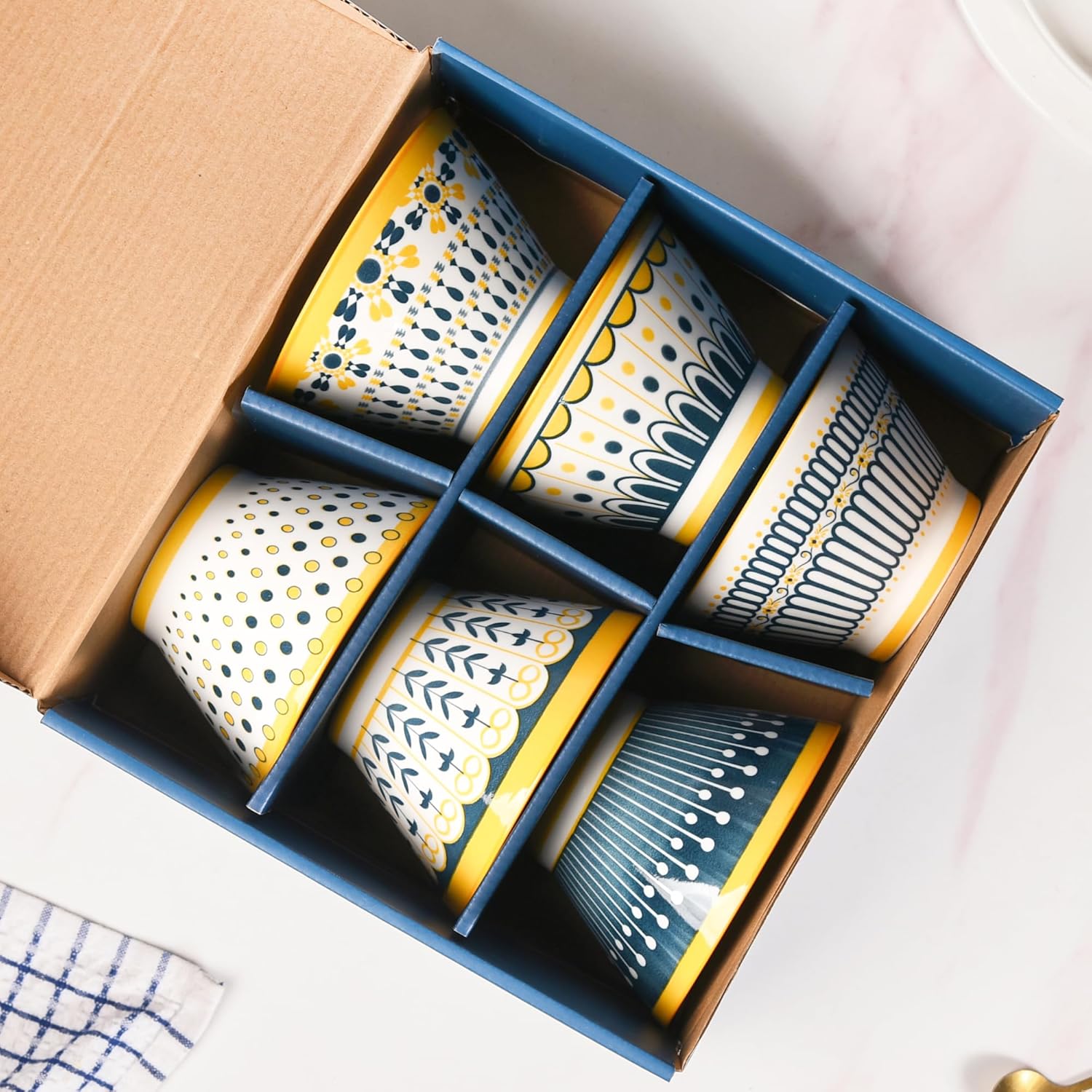 Ceramic Ramen Bowls Set of 6 (350 ml each)