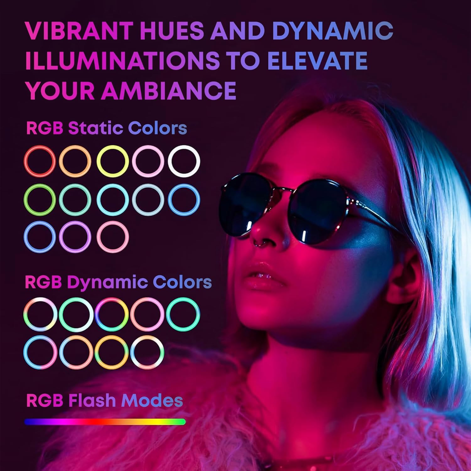 10" inch RGB Ring Light with "7" Feet Tripod Stand for Phone - Image 10