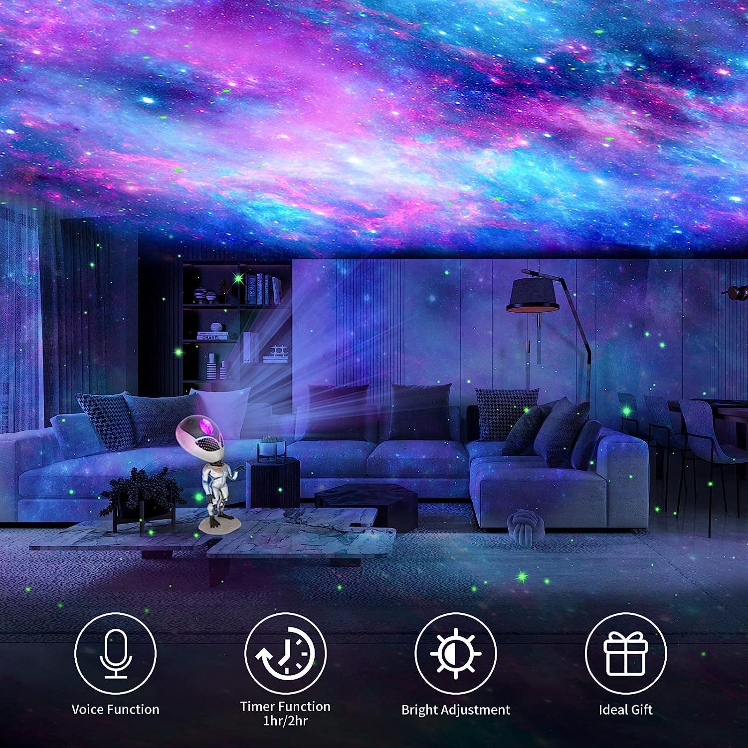 Talking Alien Galaxy Projector with Remote & Talking Tom Feature - Image 6