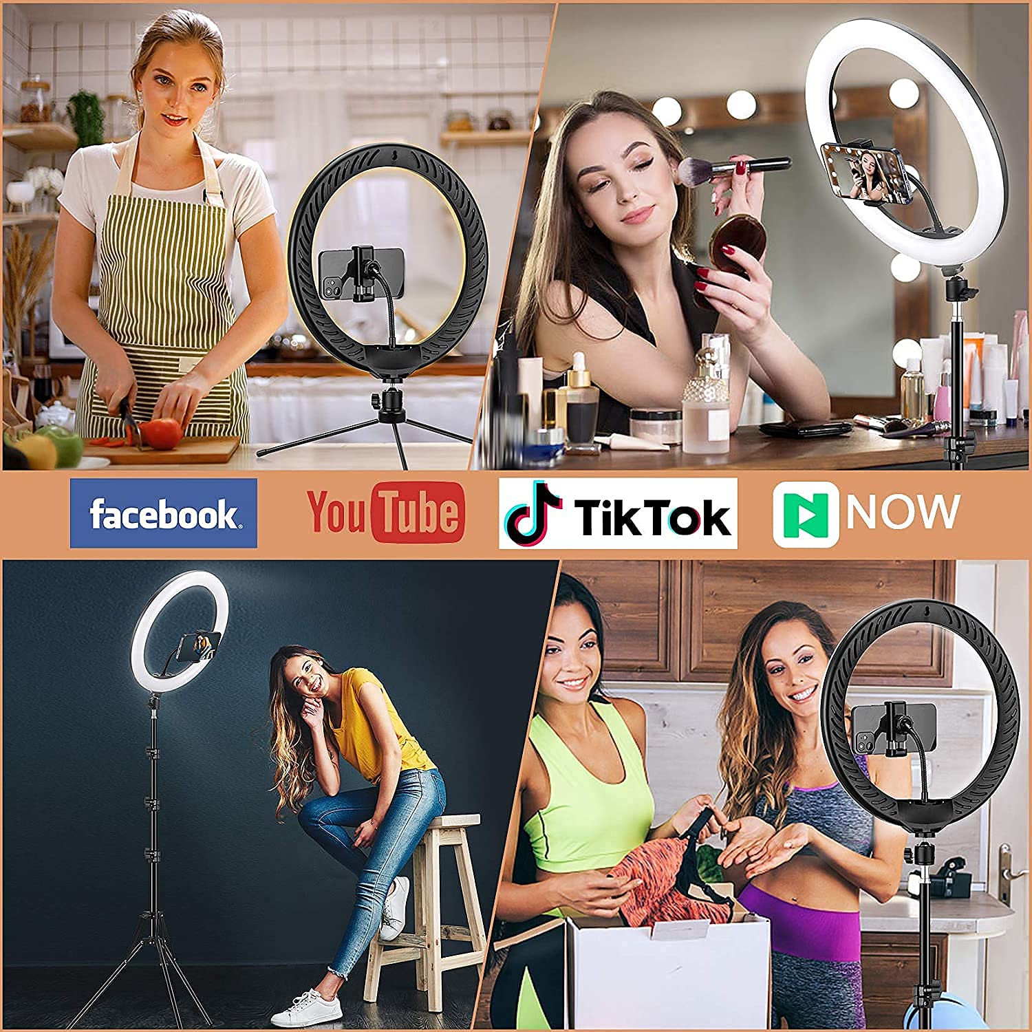 10" inch RGB Ring Light with "7" Feet Tripod Stand for Phone - Image 5