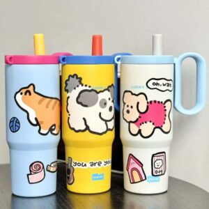 800 ml Cute Cartoon Themes Tumblers (mix color only)