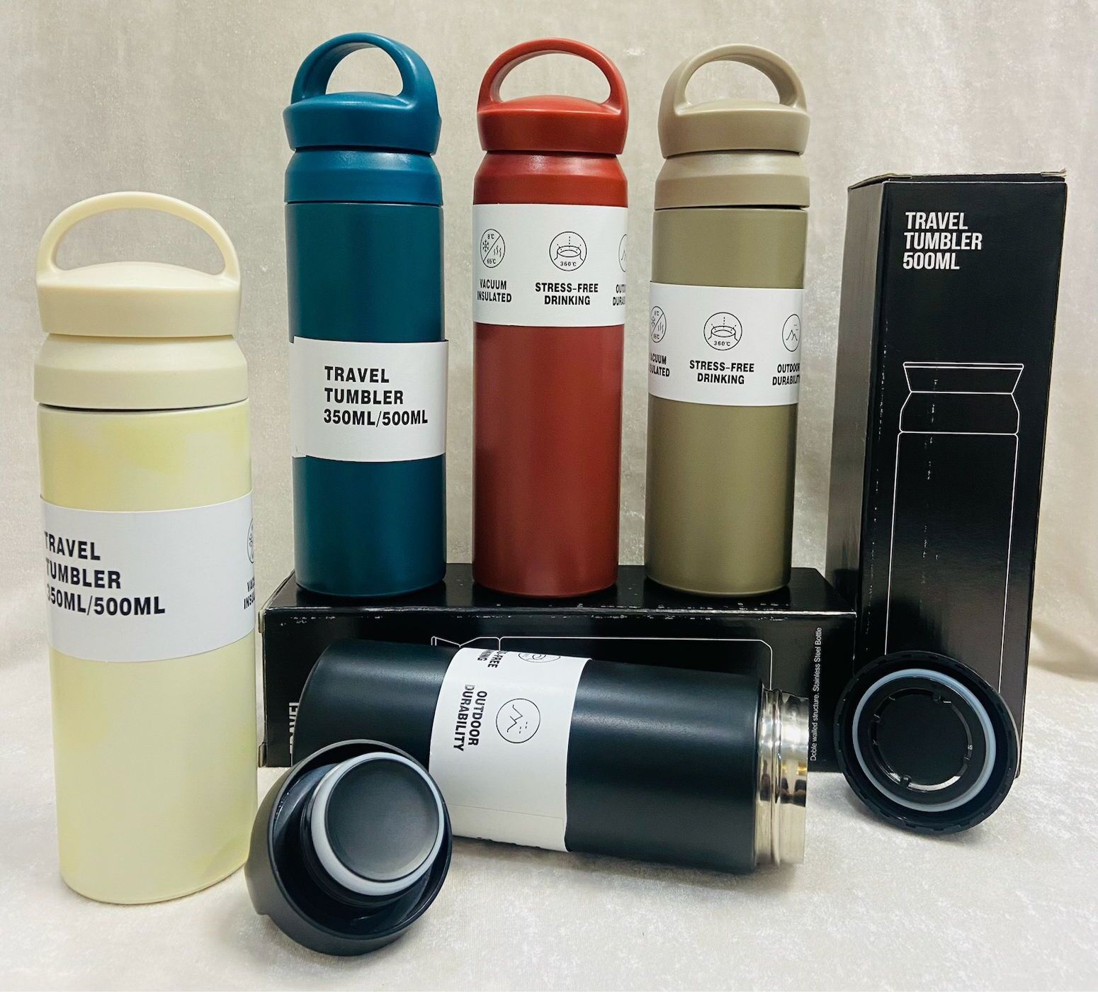 Korea Style Cute Portable Bottle 480 ml Stainless Steel(mix color only) - Image 10