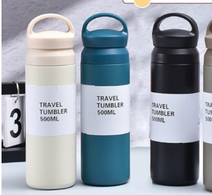 Korea Style Cute Portable Bottle 480 ml Stainless Steel(mix color only)