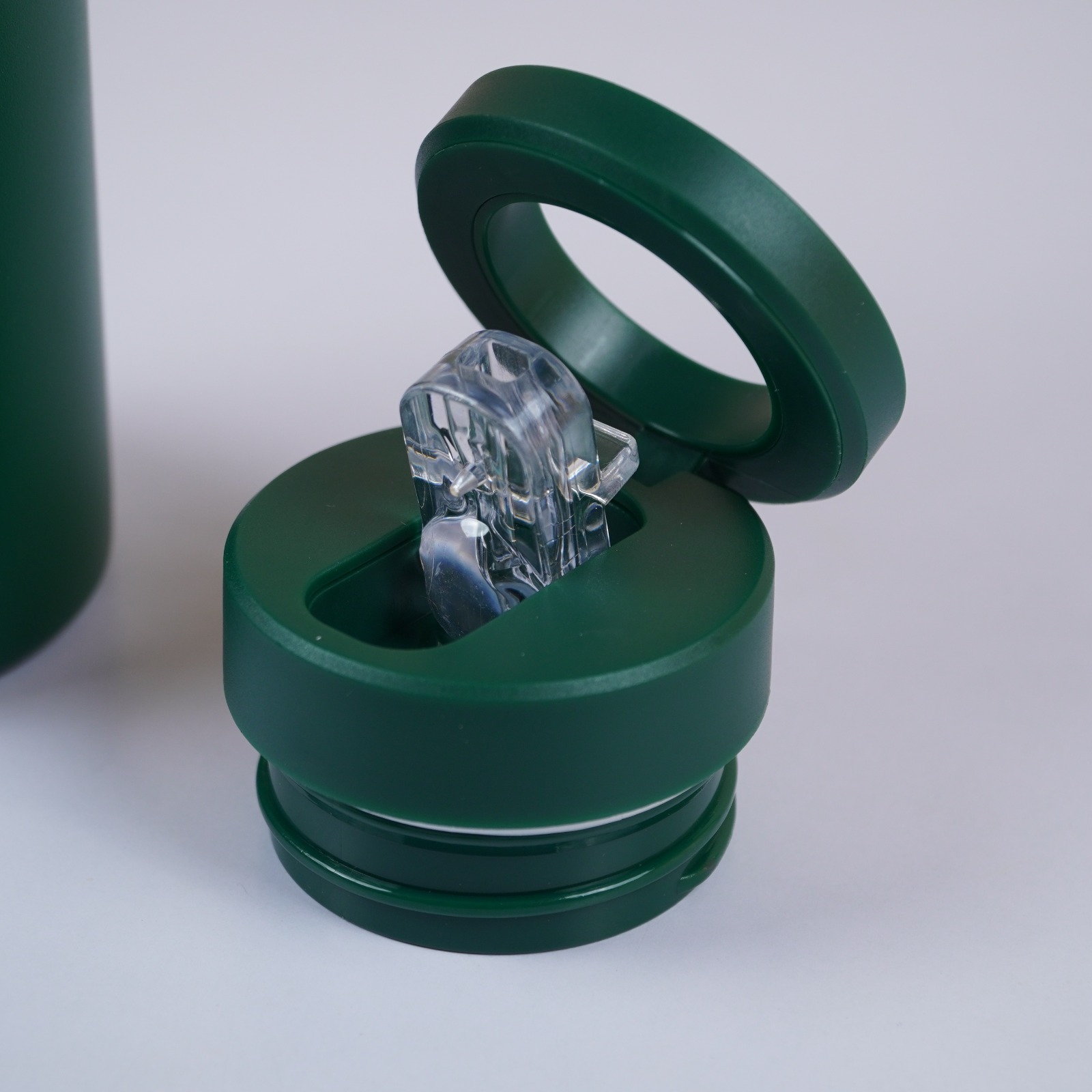 1 ltr. Double wall Sport Bottle With Magnetic Cell Phone Holder (Green) - Image 3