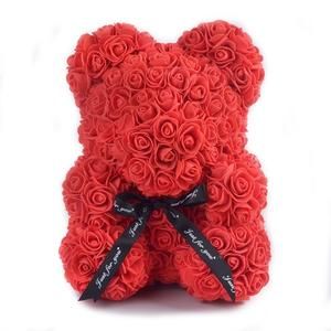 Red Rose Teddy Bear with DIY String Light - Image 7
