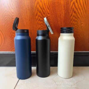 800 ml Double Wall Vacuum Insulated sports Bottles with Magnetic Cell Phone Holder