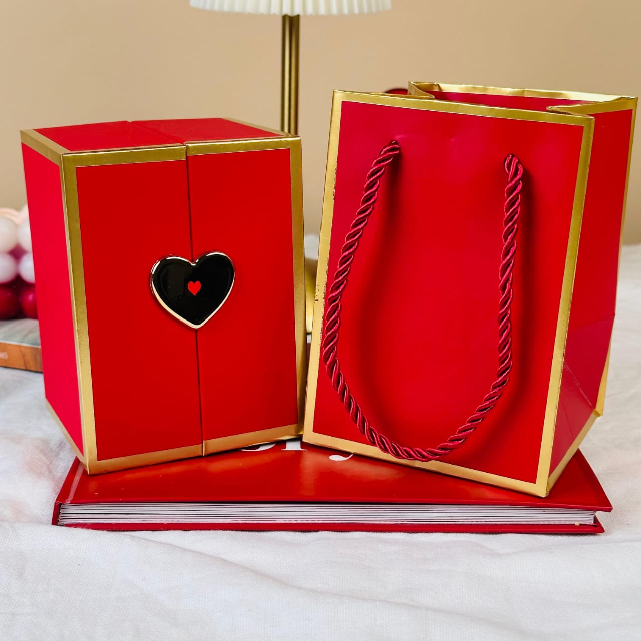 Preserved Flowers Rose Bear Valentine Gift Box (Red) - Image 5