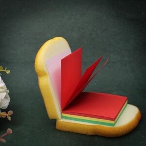 Sandwich Shape Diary for Kids Students and Adults – Unique Pocket-Size Mini Diary Notebook for Writing Notes, Sticky Notes and Memo Birthday Gift Items (Pack of 1)