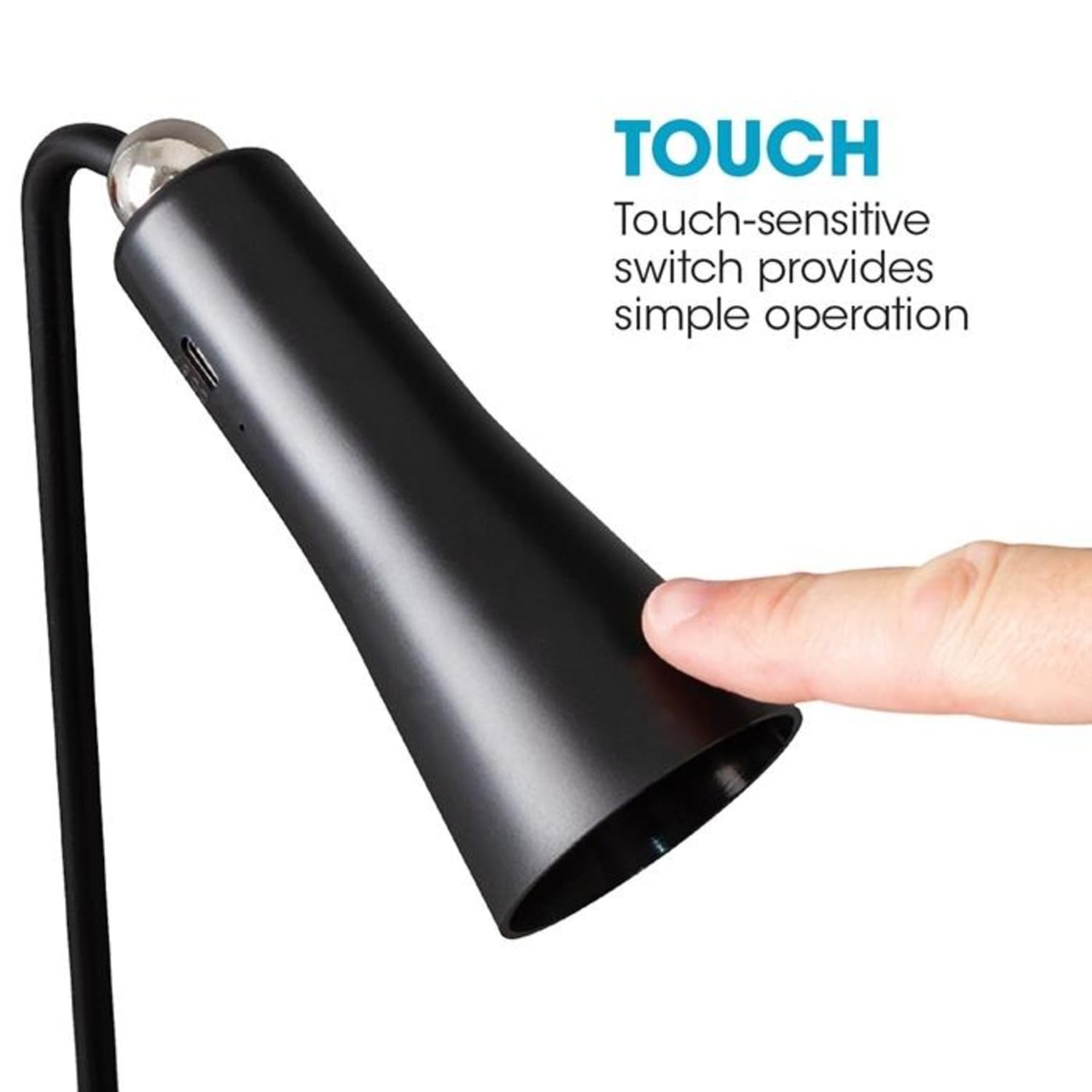 Versatile Table Lamp with Multiple Attachments: Portable Table Lamp with Powerful Magnets, Adjustable Brightness, and USB-C Rechargeable Battery, LED, Metal (Black) - Image 8