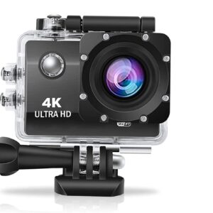 4K Action Camera Ultra HD Underwater Camera 170 Degree Wide Angle 98Ft Waterproof Camera (Light Action) - Digital, Multicolor
