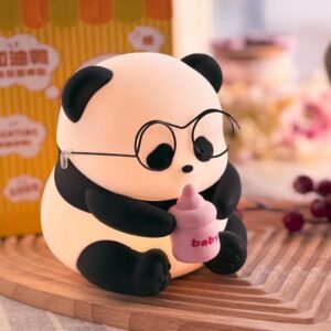 Baby Panda Rechargeable Silicone Night Lamp - Cute Panda Lamp, Kids Night Light, Nursery Decor, Birthday Gift, Silicone LED Light