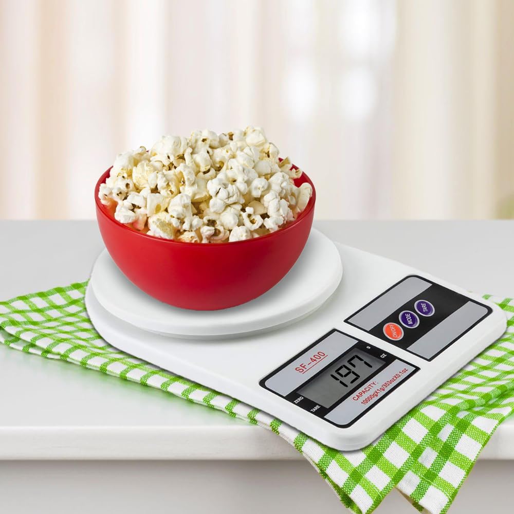 LCD Display Digital Kitchen Weight Scale White - Image 2