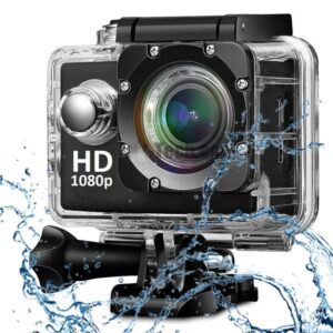 Action Camera 1080P 12MP Sports Camera Full HD 2.0 Inch Action Cam 30m/98ft Underwater Waterproof Camera with Mounting Accessories