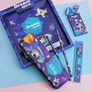 Cute Cartoon Stationery Set - Includes Pencil scale, eraser note - Return Gifts Birthday Party for kids - return gift for kids birthday(mix color)